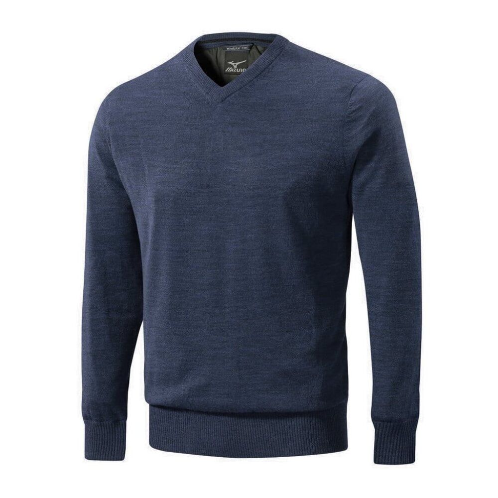 Mizuno Pro Collection Wool Sweater Large Golf Lightweight Navy **